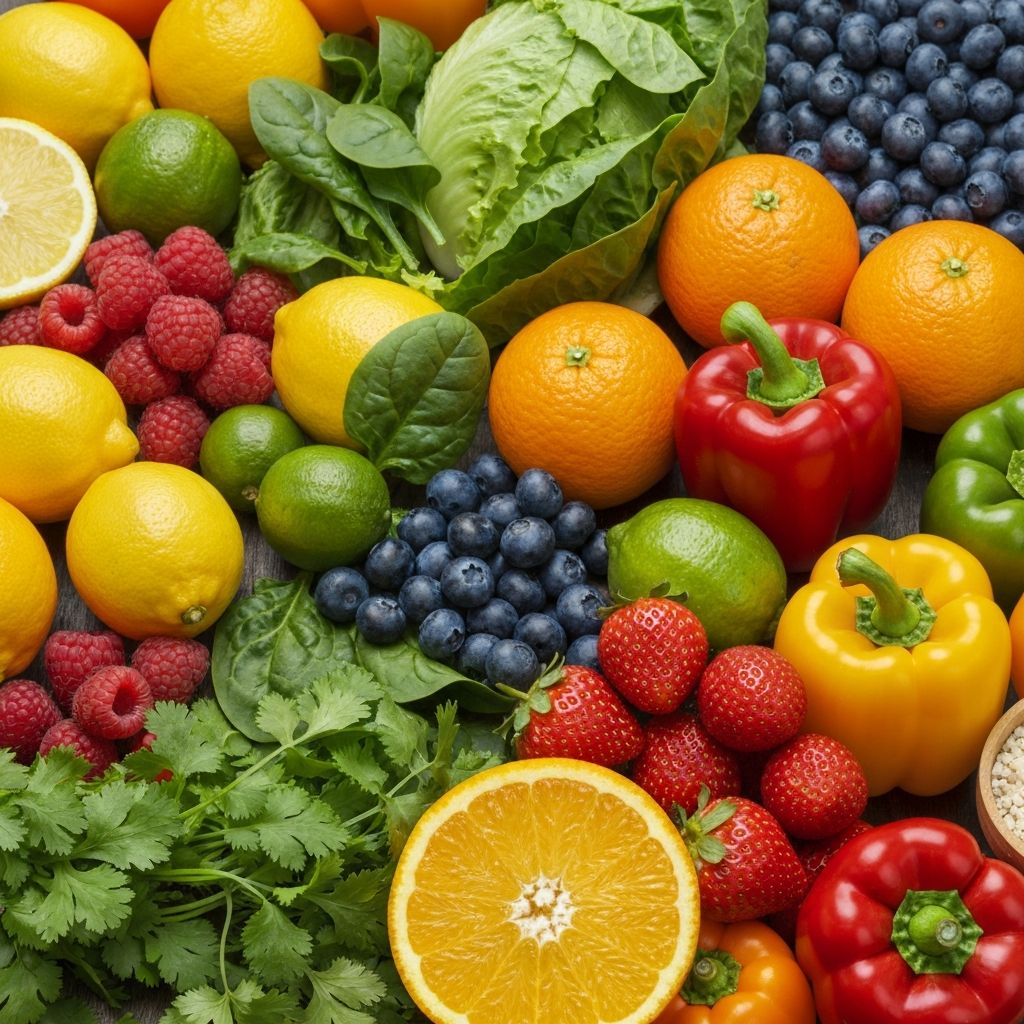 Frutas y vegetales ricos en vitaminas